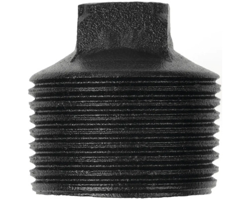 Svart gängnippel av metall