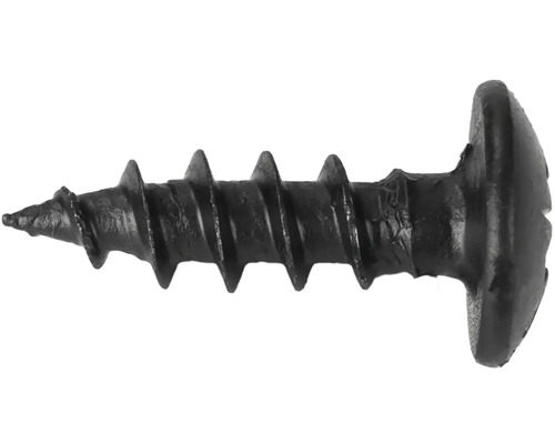 En skruv med gänga och huvud.