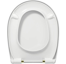 Toalettsits REIKA Mino vit guld blank mjukstängning quick & clean 541299-thumb-5