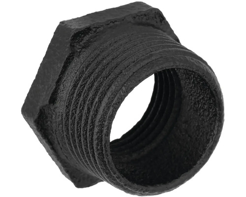 Svart gängmuff för röranslutningar