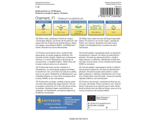 Fröpåse Charmant F1 Solanum lycopersicum