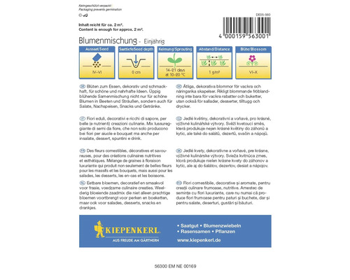 Fröförpackning med blomstermix, ettårig