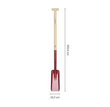 Spat med trähandtag och stålblad, 129,4 cm lång