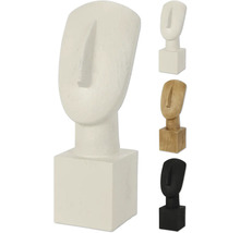 Dekorativ ansiktsfigur på sockel för inomhusbruk