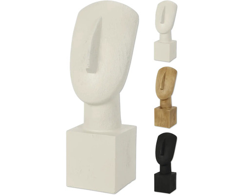 Dekorativ ansiktsfigur på sockel för inomhusbruk