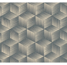 Tapet A.S CRÉATION 3D grafik blå/beige 10,05x0,53m