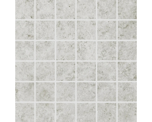 Mosaik Gotland Grey ljusgrå matt 30x30 cm 5x5