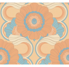 Tapet A.S. CRÉATION Retro blom orange 10,05x0,53m