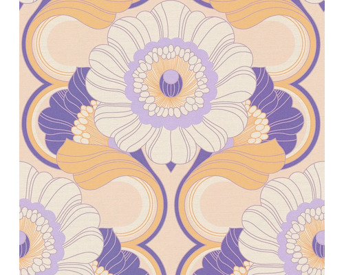 Tapet A.S. CRÉATION Retro blom lila 10,05x0,53m Blommig tapet med retro blommönster