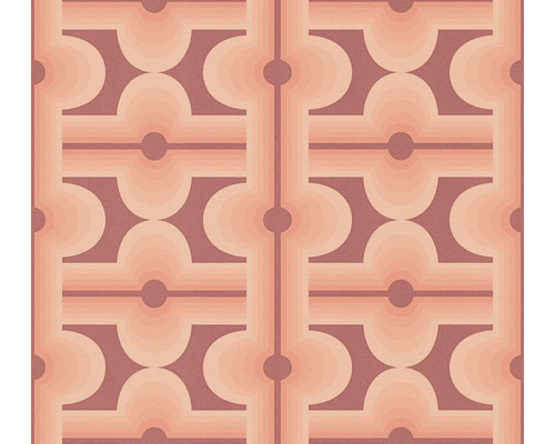 Tapet A.S. CRÉATION Retro abstrakt röd 10,05x0,53m Tapet med geometriskt retromönster
