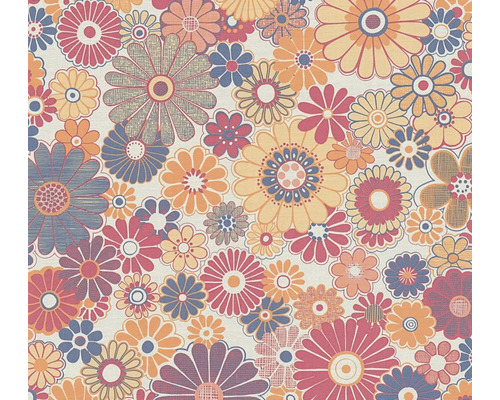 Tapet A.S. CRÉATION Retro blom röd 10,05x0,53m Blommig tapet med blommönster