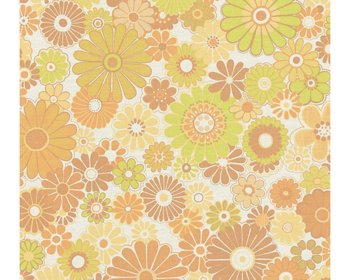 Tapet A.S. CRÉATION Retro blom grön 10,05x0,53m Tapet med blommönster i retrostil