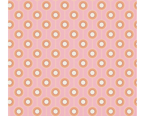 Tapet A.S. CRÉATION Retro rosa 10,05x0,53m