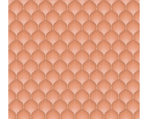 Tapet A.S. CRÉATION Retro grafisk orange 10,05x0,53m Tapet med överlappande, droppformat mönster