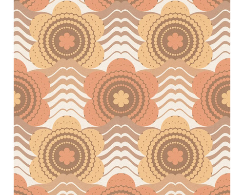 Tapet A.S. CRÉATION Retro blom orange 10,05x0,53m Tapet med blommönster