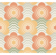Tapet A.S. CRÉATION Retro blom grön 10,05x0,53m