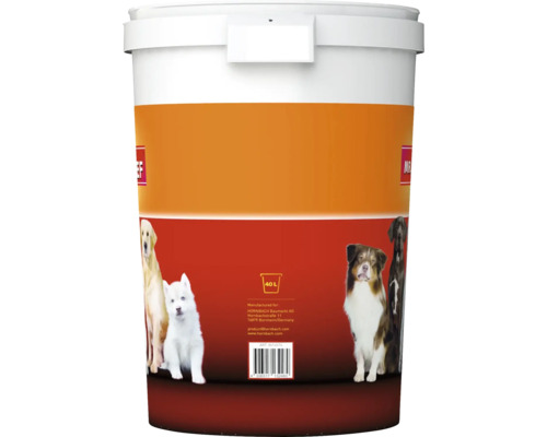 Hink med hundmat, 40 liter