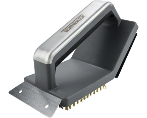 Grillborste med handtag och skrapa