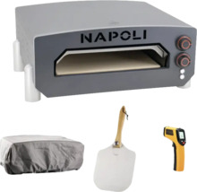 Napoli gasoljeugn med skyddshuva, pizzaspade och infrarödtermometer