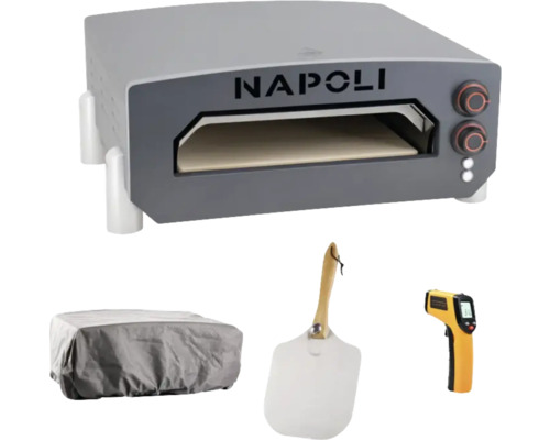 Elektrisk pizzaugn Napoli 13" inkl. överdrag, pizzaspade, termometer