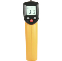 Gul infraröd termometer för temperaturmätning.
