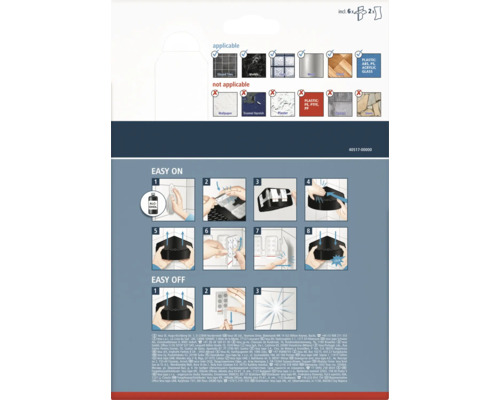 Instruktioner för hur du fäster produkten på lämpliga och olämpliga ytor