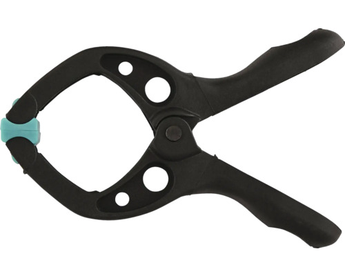 Fjäderklämma av plast med rörliga skyddskäftar