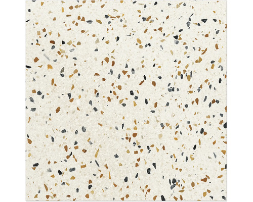 Terrazzoplatta med mångfärgat mönster