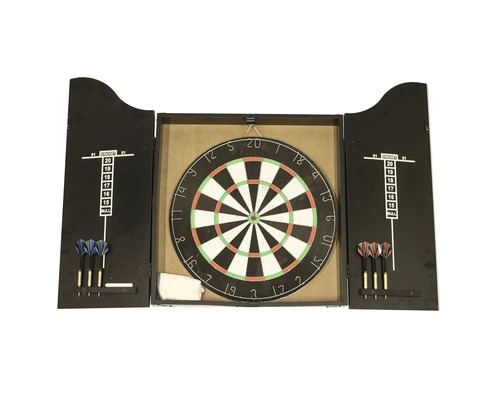 Darttavla med skåp och pilar