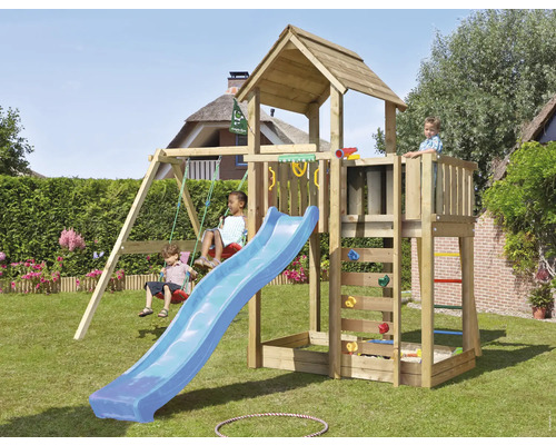 Lektorn JUNGLE GYM Mansion 2.1 inkl gungmodul 220, blå rutschkana & 120kg sandlådesand Lektorn JUNGLE GYM Mansion 2.1 inkl gungmodul 220, blå rutschkana & 120kg sandlådesand