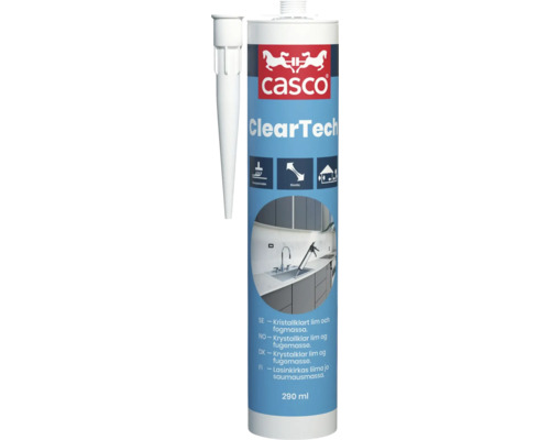 Lim & fogmassa CASCO Cleartech transparent 290 ml