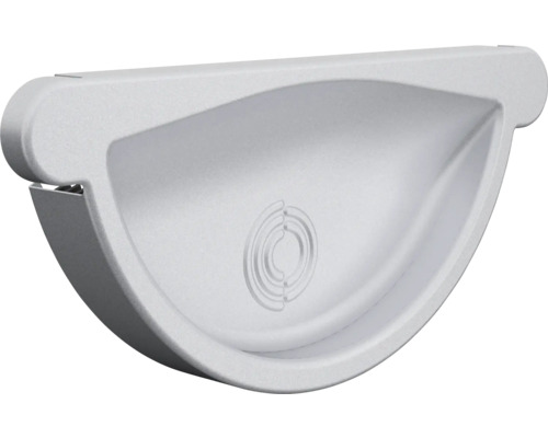 Ränngavel LINDAB RG 100 silvermetallic Halvrund takränna av plast