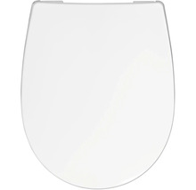 Toalettsits med mukstängning REIKA Mino vit blank koppar borstad quick & clean universell