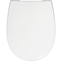 Toalettsits med mjukstängning REIKA Mino vit blank koppar borstad quick & clean universell