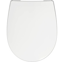 Toalettsits med mjukstängning REIKA Mino vit gun metal blank quick & clean universell