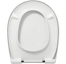 Toalettsits med mjukstängning REIKA Mino vit gun metal blank quick & clean universell