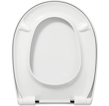 Toalettsits med mjukstängning REIKA Mino vit blank gun metal borstad quick & clean universell