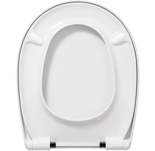 Toalettsits med mjukstängning REIKA Mino vit blank svart matt quick & clean universell