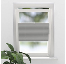 Grå plisségardin i fönstret