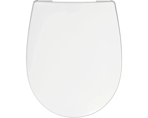 Toalettsits med mjukstängning REIKA Mino vit blank rostfritt stål quick&clean universell Toalettsits med mjukstängning REIKA Mino vit blank rostfritt stål quick&clean universell