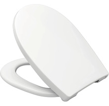 Toalettsits med mjukstängning REIKA Mino vit blank rostfritt stål quick&clean universell