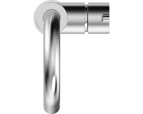 Detaljvy av en förkromad vinkelventil