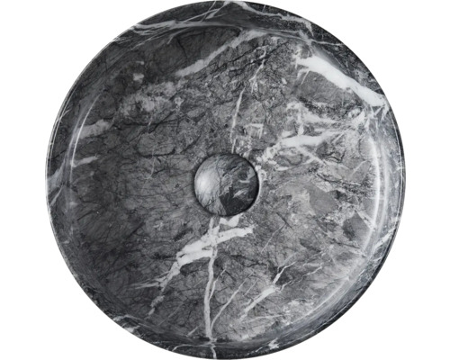 Runt tvättställ för bänkskiva av marmor