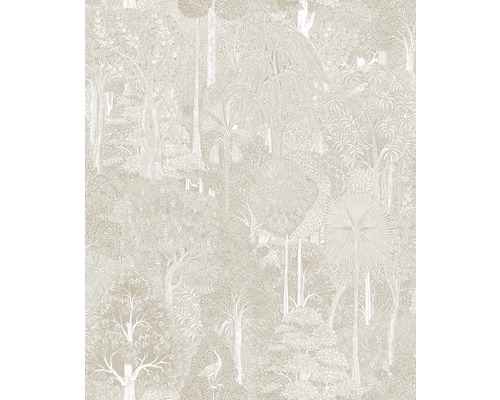 Tapet MARBURG Natur beige 0,53x10,05m Tapet med skogsmönster och trädmotiv