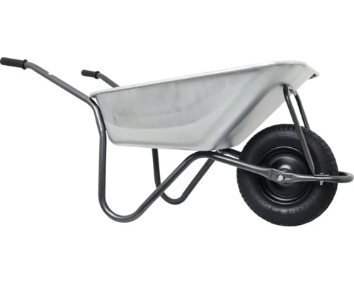 Skottkärra av metall med ett hjul