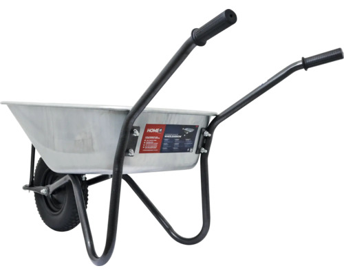 Skottkärra med metallbalja och svart ram