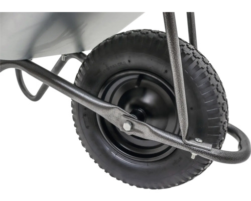 Hjul till skottkärra med metallram och gummidäck