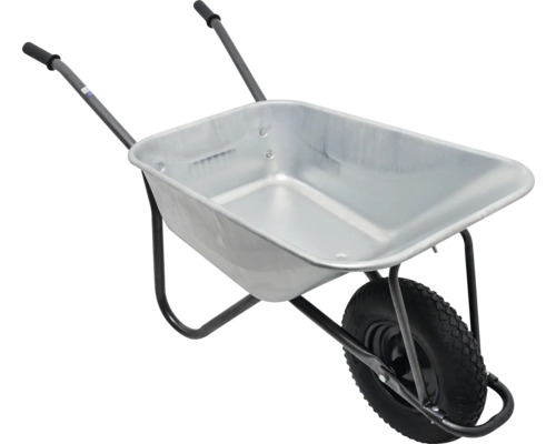 Skottkärra av metall med ett hjul