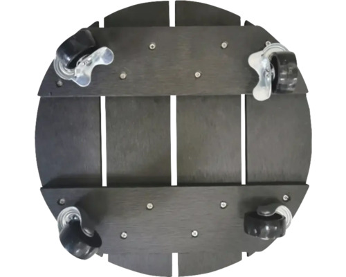 Växtrullare av trä med fyra hjul