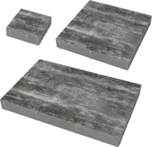 Tre betongplattor i olika storlekar för trädgårds- och landskapsarkitektur